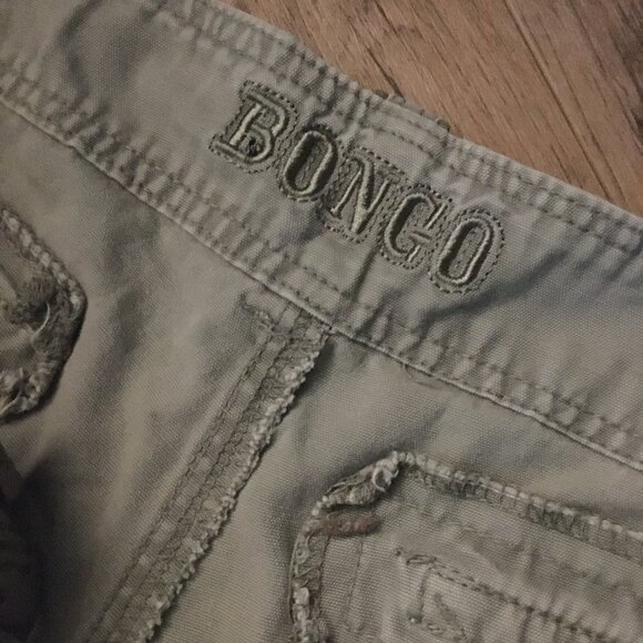 Y2K BONGO Baggy Low Rise Khaki Skater Cargo Pants - Picture 10 of 15